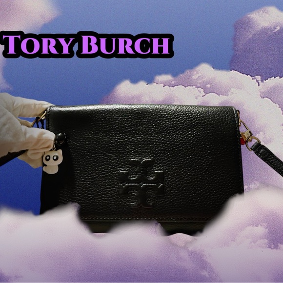 Tory Burch Handbags - Tory Burch Elegant Black Leather Crossbody Bag
